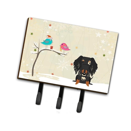 Carolines Treasures Christmas Presents Between Friends Wire Haired Dachshund Dapple Leash or Key Holder BB2600TH68